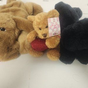 Aurora Black Lab Puppy Dog , the look of love bear, and another puppy dog.